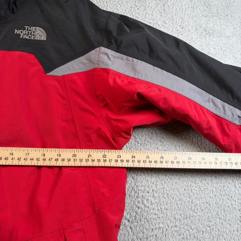 The North Face HyVent Mens Jacket Red Black Colorblock Ski Shell Large